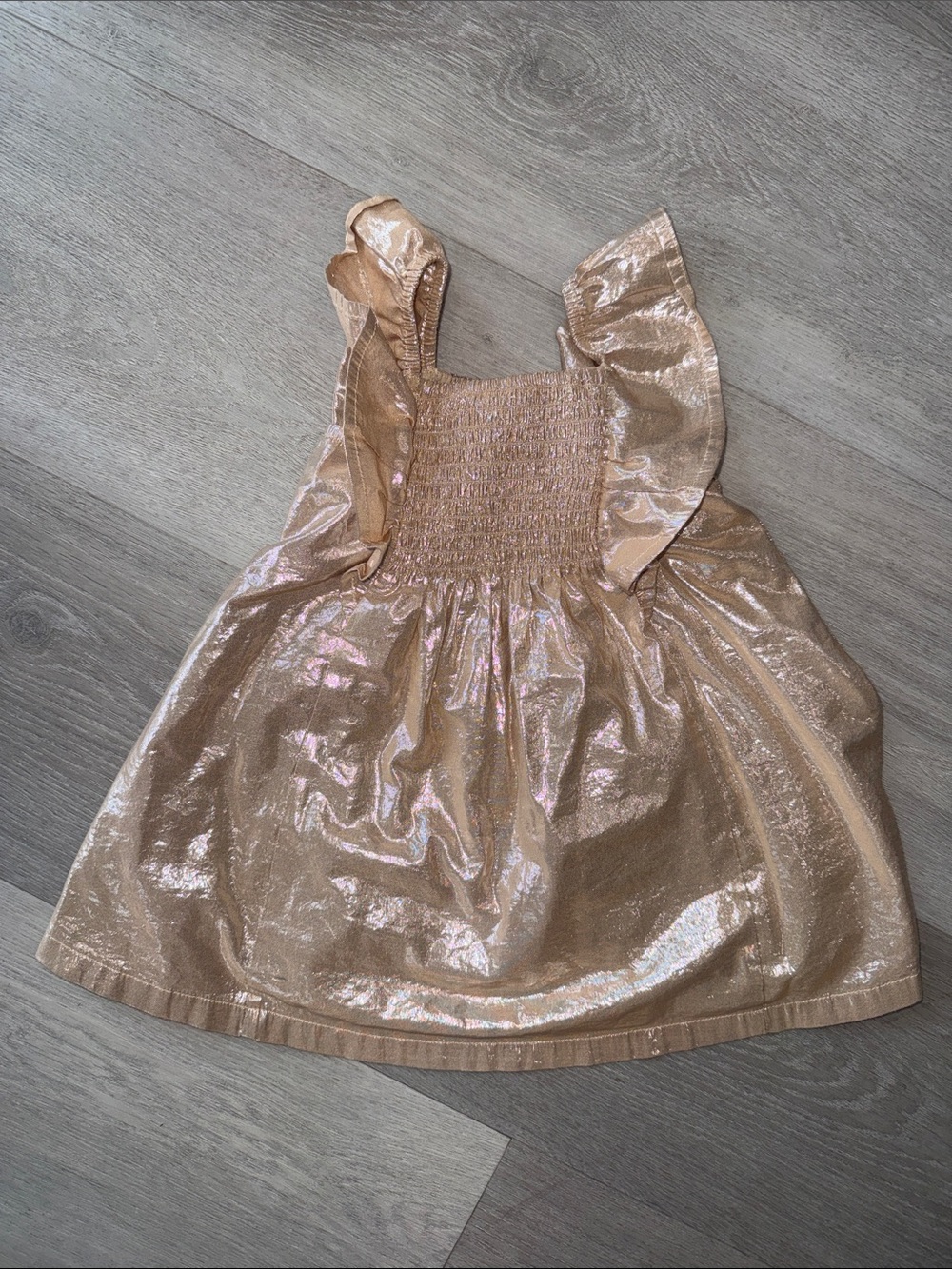 Baby Gap Shimmery Rose Gold Ruffle dress